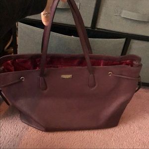 Dark purple/burgundy Kate Spade tote bag